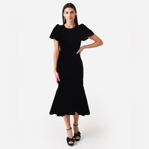 NWT Rhode Arabella Velvet Black Dress Size 8